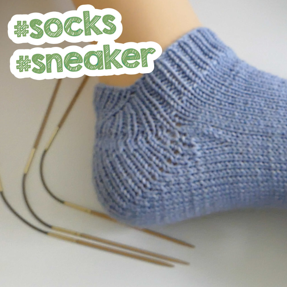 Sneakersocken Top Down Stricken | Anleitung | Wolle Merino Silk Socks Stretch, 4-fach  | Stricken | Sylvie Rasch