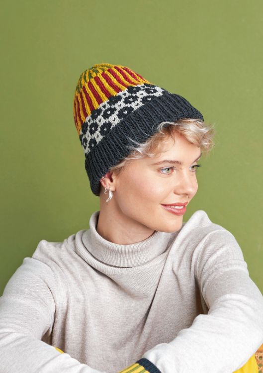 Mütze Farbenfroh | Anleitungsheft | Wolle Merino Stretch  | Stricken | Veronika Hug, Woolly Hugs, Christophorus Verlag