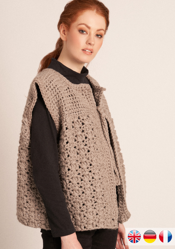 Jacke Josephine | Wollpaket mit Big Wool | Häkeln