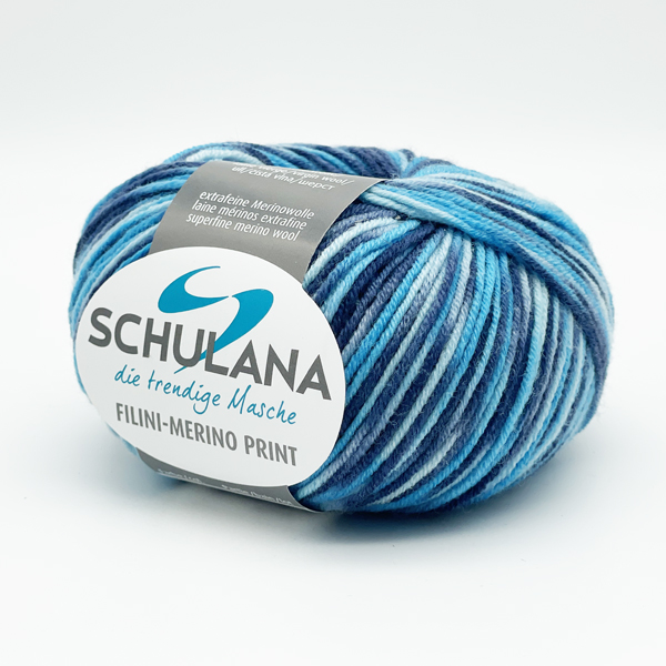 Filini-Merino Print von Schulana 0218 - ocean