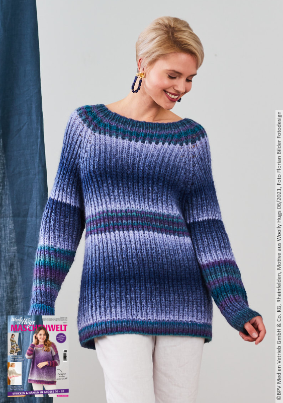 Pulli Patent-Stripes | Anleitung aus Heft | Stricken | Woolly Hugs