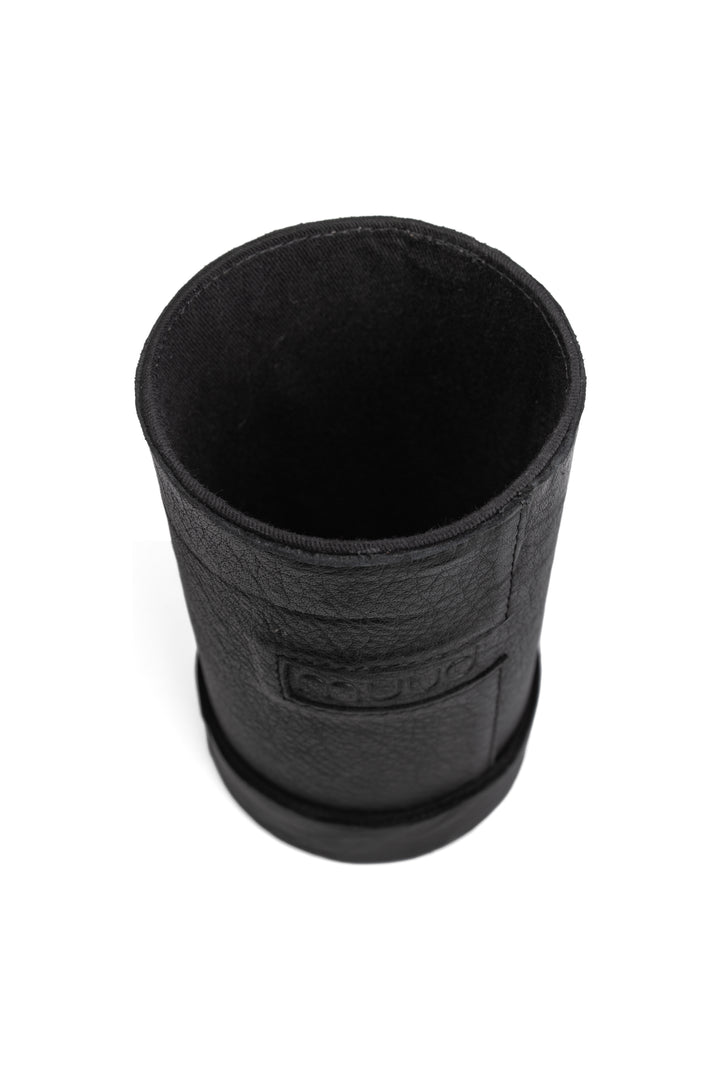 mountain - lederbox zur aufbewahrung von kleinigkeiten / stricknadeln, handgefertigt aus Echtleder von muud black