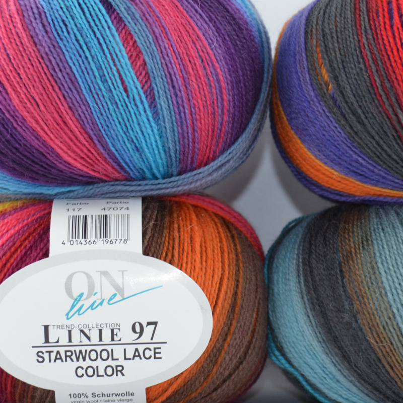 Starwool Lace Color Linie 97 von ONline 0116 - türkis / lila / rosa