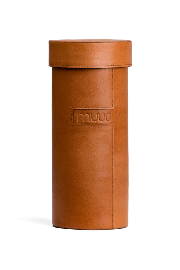 mountain xl - handgefertigte lederbox zur aufbewahrung von kleinigkeiten oder stricknadeln whisky