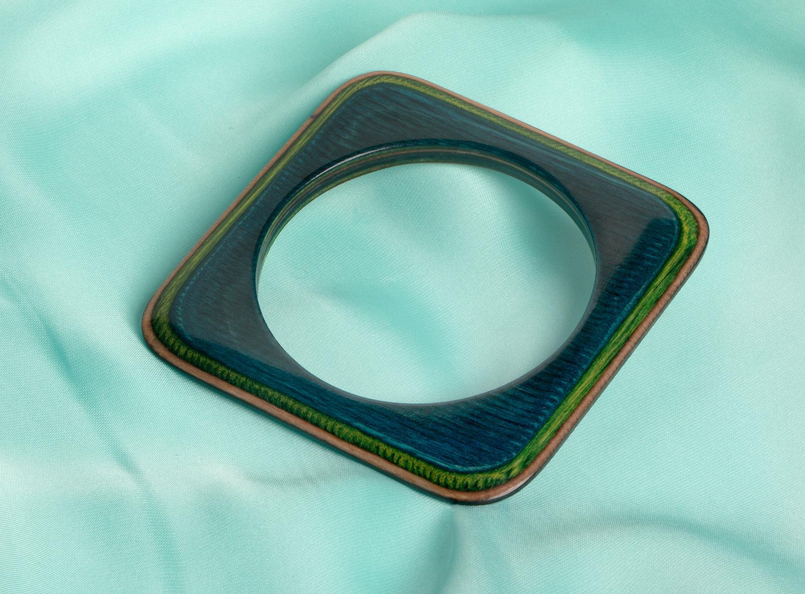 Square Groove Armreif/Bangle Größe S Rainforest von Teekri 