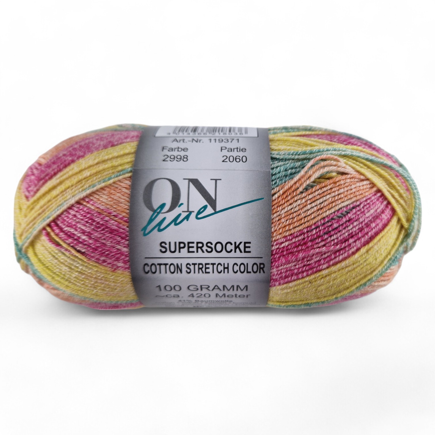 Supersocke Cotton Stretch Sort. 347 Color 4-fach von ONLine