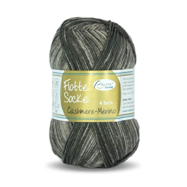 Flotte Socke Cashmere-Merino - 4-fach Sockenwolle 1326 - dunkelbraun-hellbraun