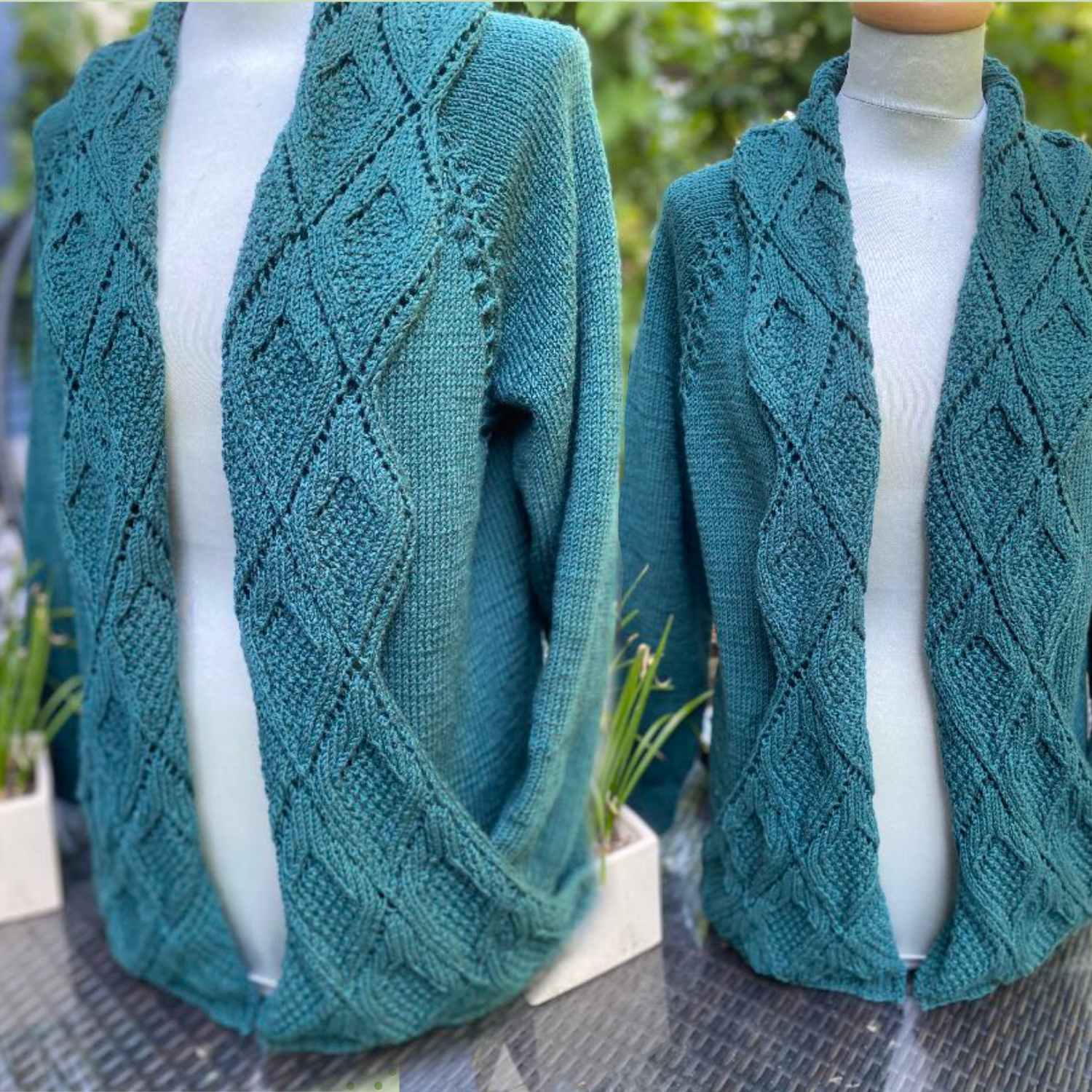 Strickjacke Wrapper | Einzelanleitung | Wolle Merino Cotton 135  | Stricken | Sylvie Rasch