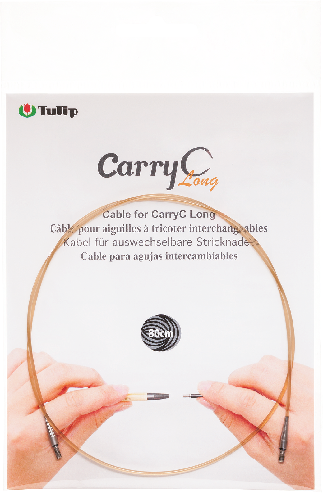 Seile für Nadelspitzen carryC Long von Tulip 126 cm für 150 cm lange Rundstricknadel