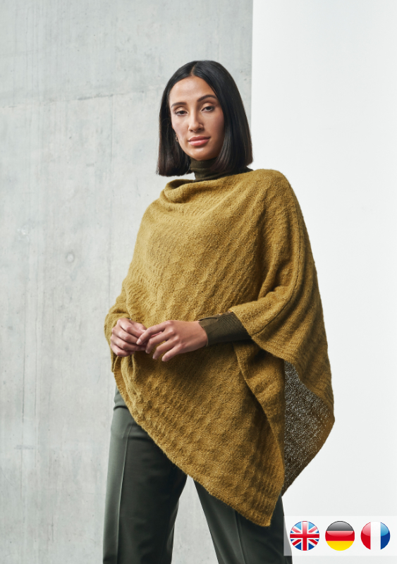 Aldergate Poncho | Wollpaket mit Alpaca Classic | Stricken