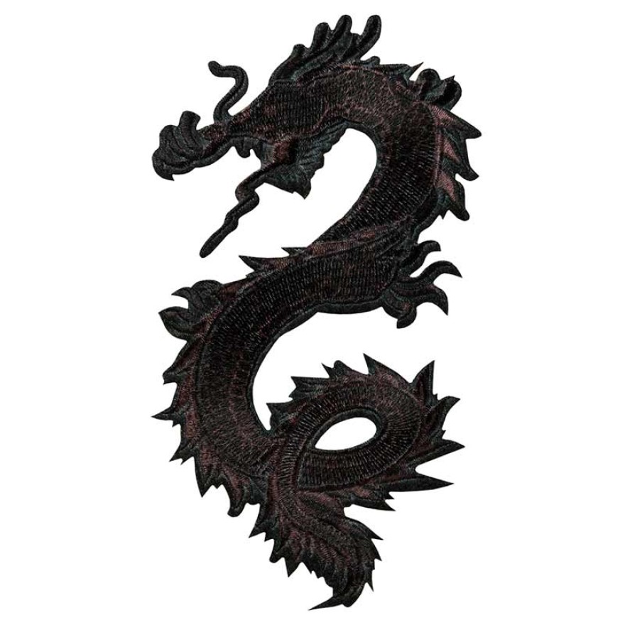 Applikation Drache schwarz