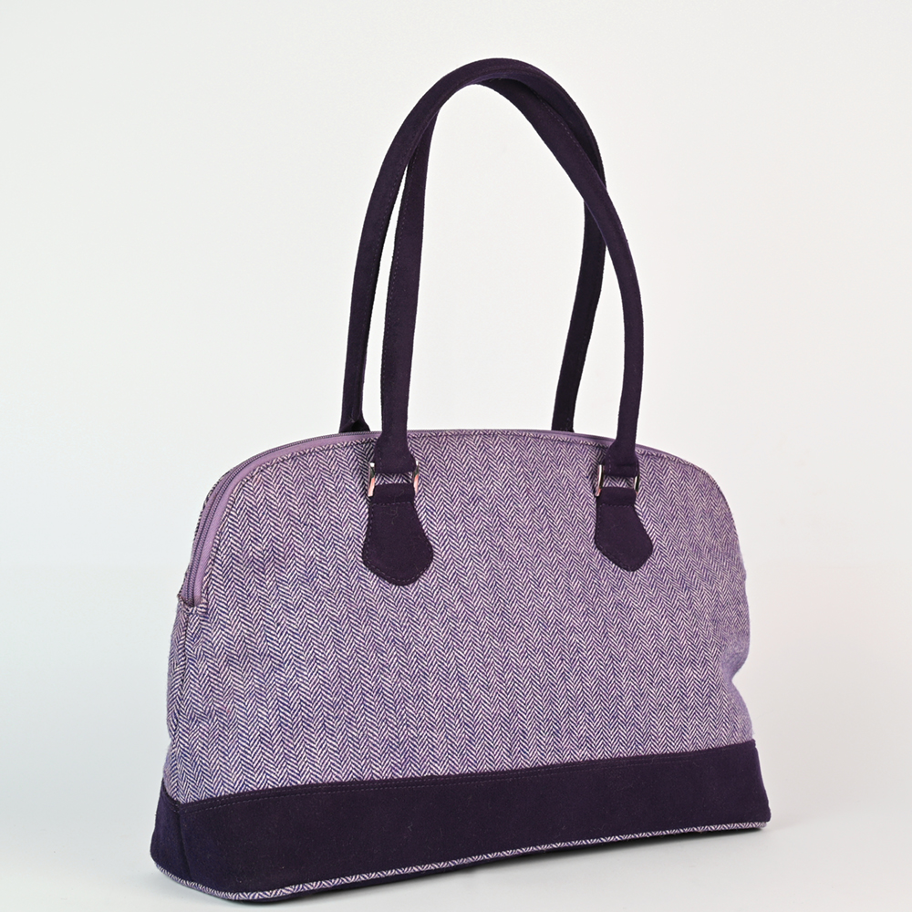 Schultertasche Snug Collection (Purple Tweed + Felt)