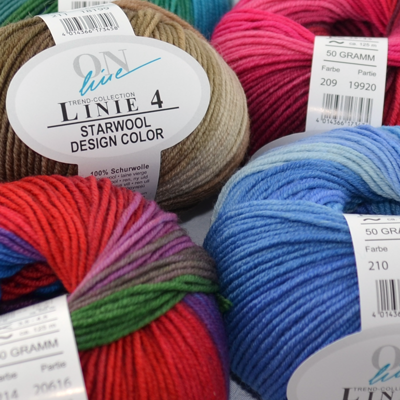 Starwool Linie 4 Design Color von ONline 0221 - lila/blau/pink