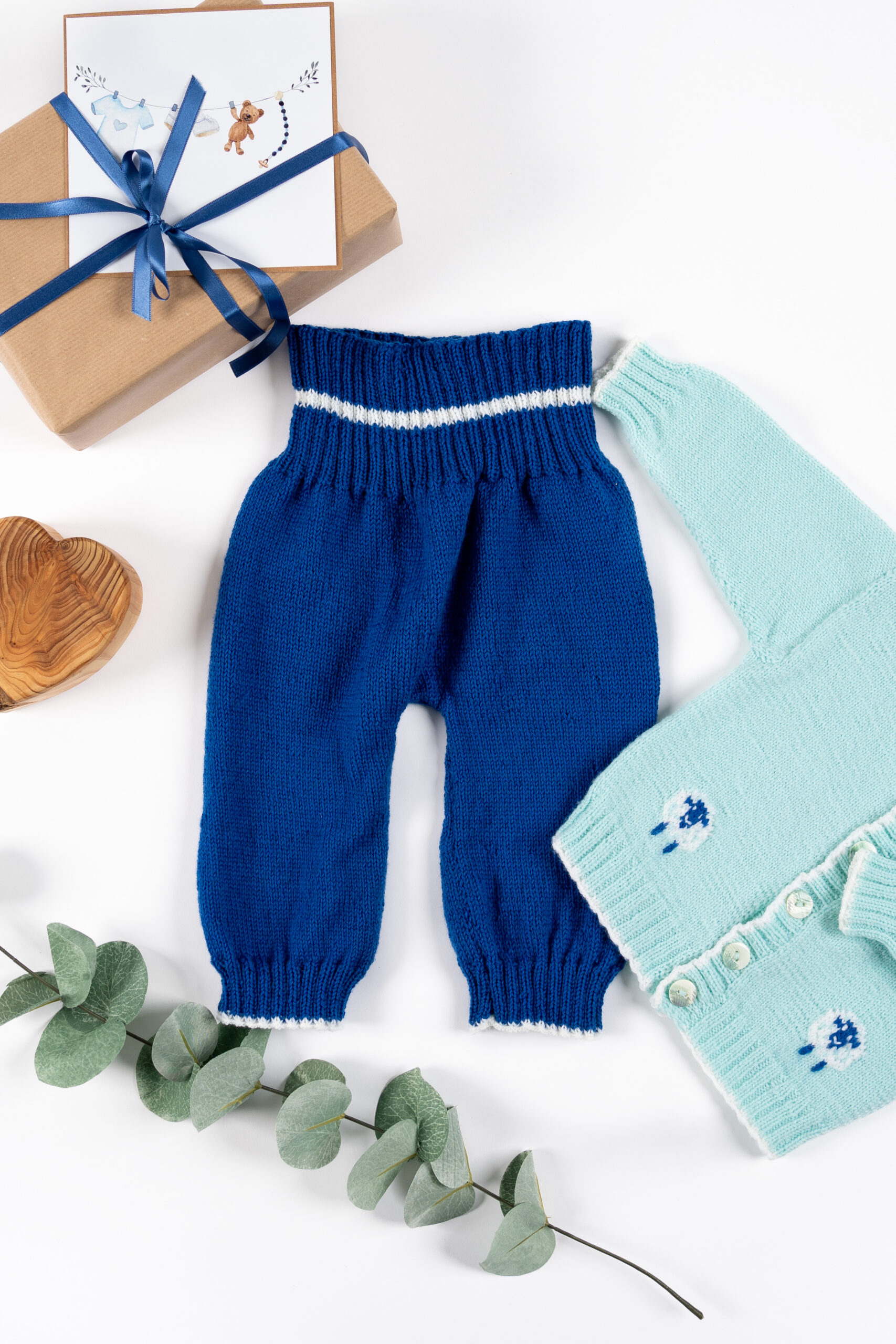 Pumphose mit Zweifarbigen Bündchen | Einzelanleitung | Wolle Baby Merino soft  | Stricken | Pro Lana