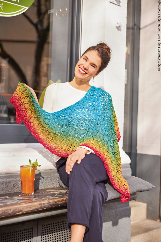 Tuch Relief - Waben ab Halsmitte | Anleitungsheft | Wolle BOBBEL cotton 800m  | Häkeln | Veronika Hug, Woolly Hugs, Christophorus Verlag