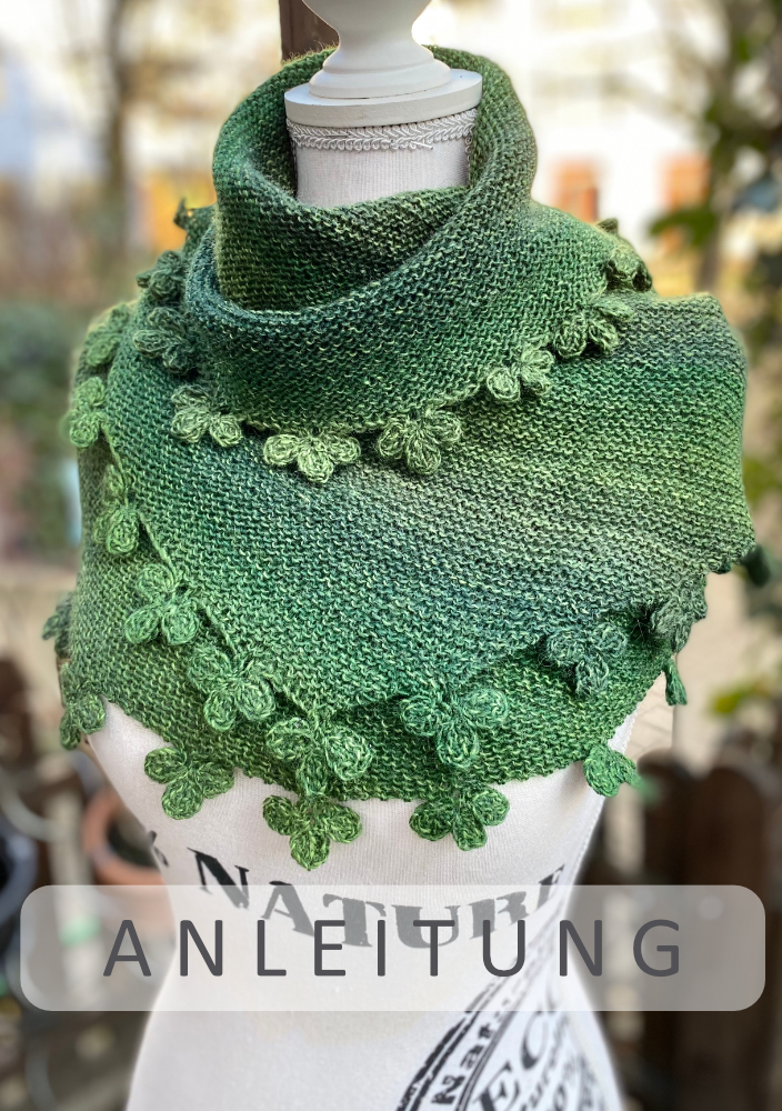Tuch St Patrick | Einzelanleitung | Wolle Bazar Linie 460  | Stricken | Sylvie Rasch