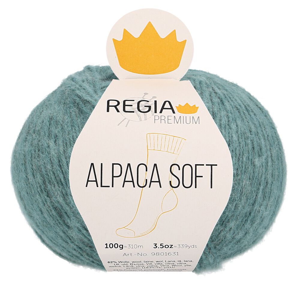 Premium Alpaca Soft Uni 4-fach Sockenwolle 100 g von Regia