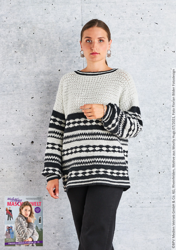 Häkelpulli Taiga | Anleitungsheft | Wolle Cashmere+  | Häkeln | Woolly Hugs
