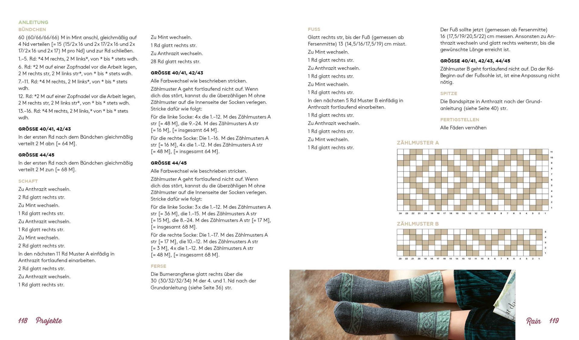 Roosimine-Socken stricken