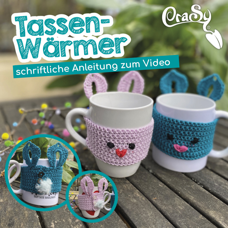 Tassenwärmer Osterhase  | Einzelanleitung | Häkeln | Sylvie Rasch