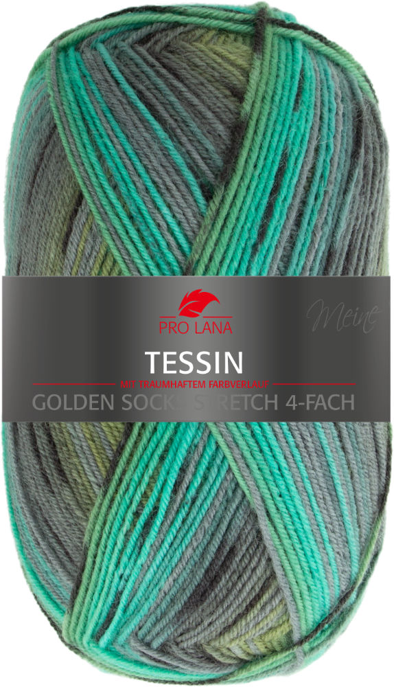 Tessin - Golden Socks Stretch - 4-fach Sockenwolle von Pro Lana 0001