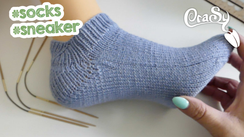 Sneakersocken Top Down Stricken | Anleitung | Wolle Merino Silk Socks Stretch, 4-fach  | Stricken | Sylvie Rasch