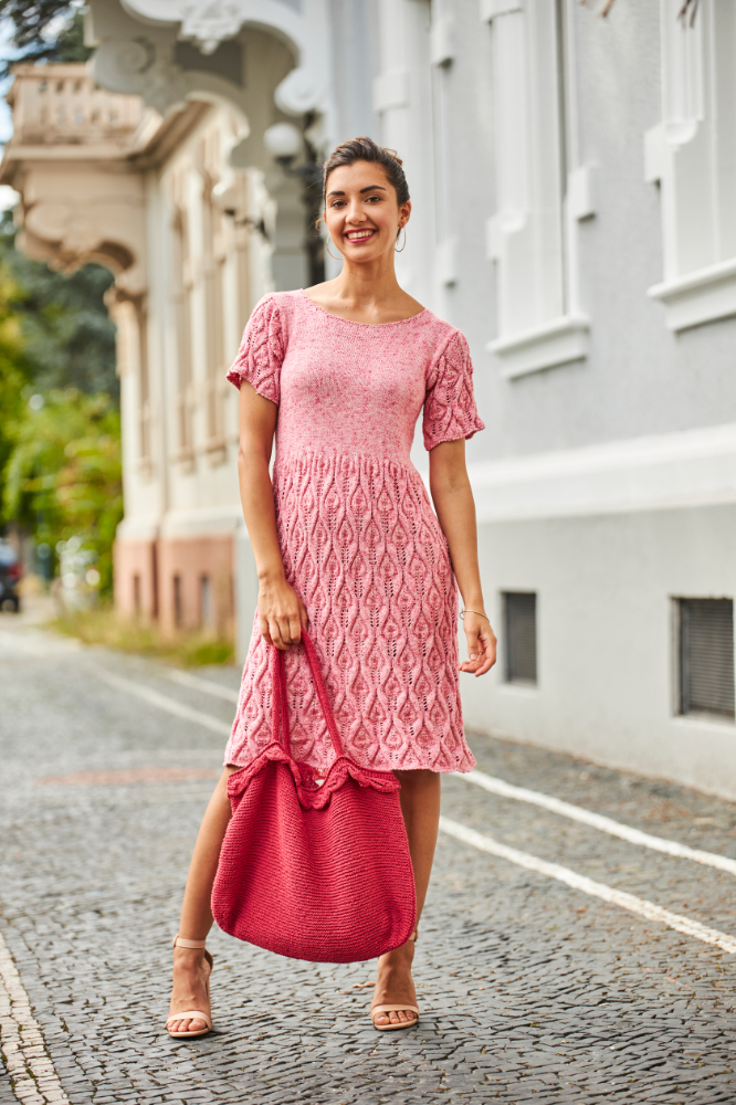 Tasche mit Blattmusterrand | Anleitungsheft | Wolle Silky  | Stricken | Regina Bühler, Pro Lana