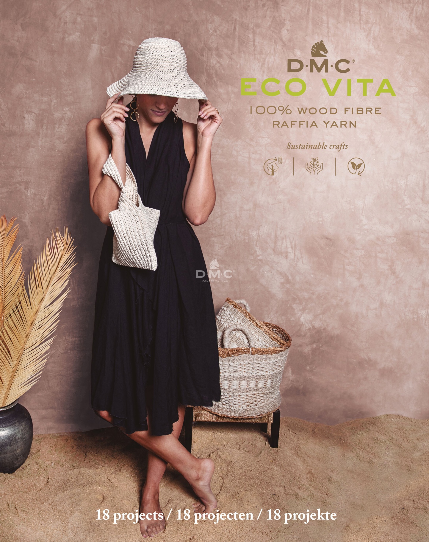DMC Buch Eco Vita Raffia Tasche & Hüte 12 Designs