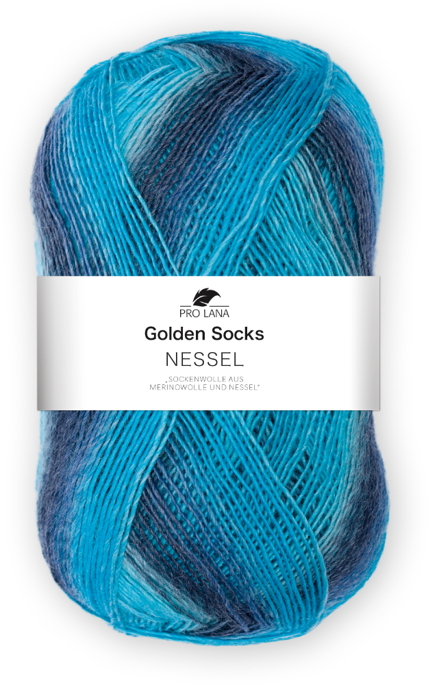 Nessel Golden Socks von Pro Lana 0087 - türkis
