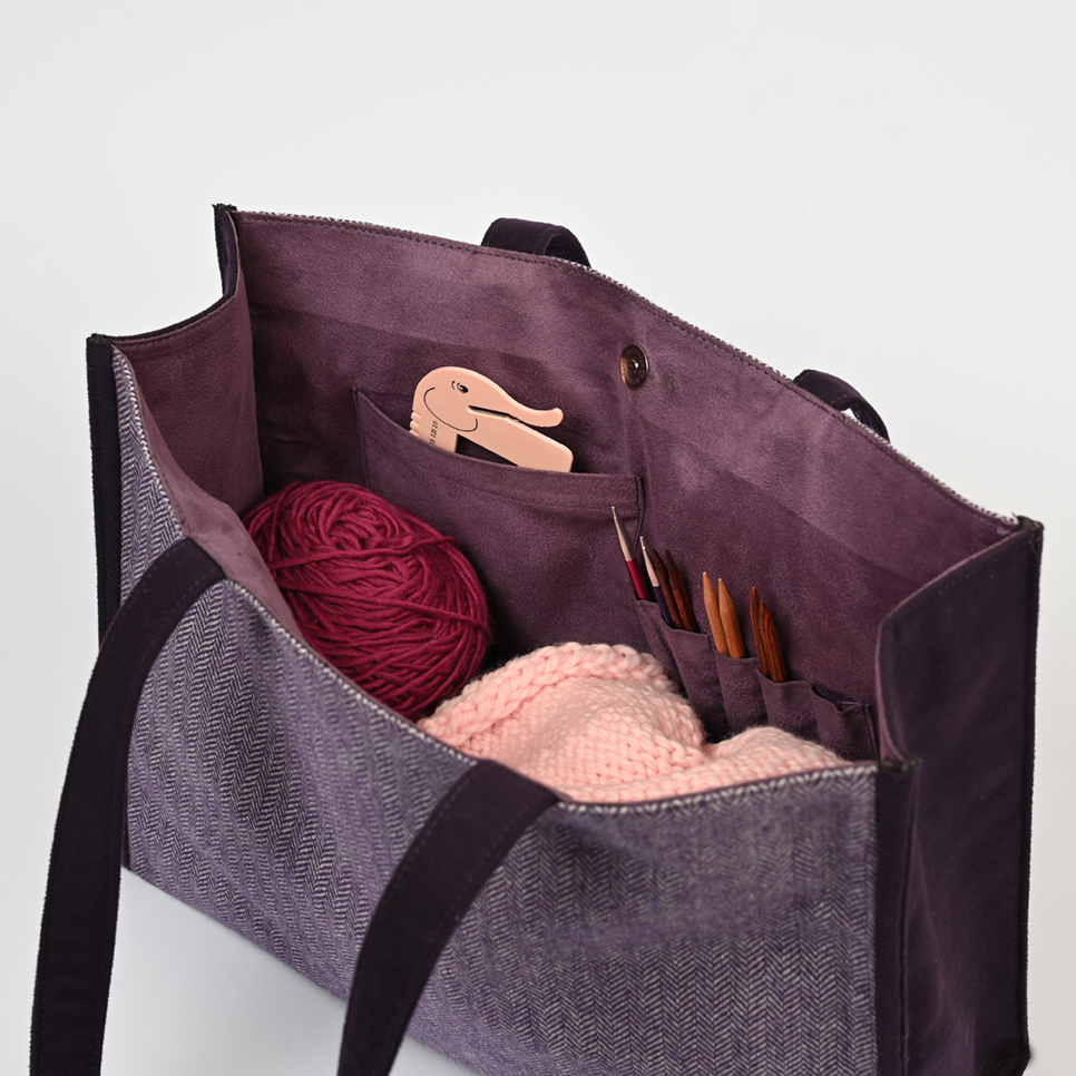 Tote Bag Snug Collection (Purple Tweed + Felt)