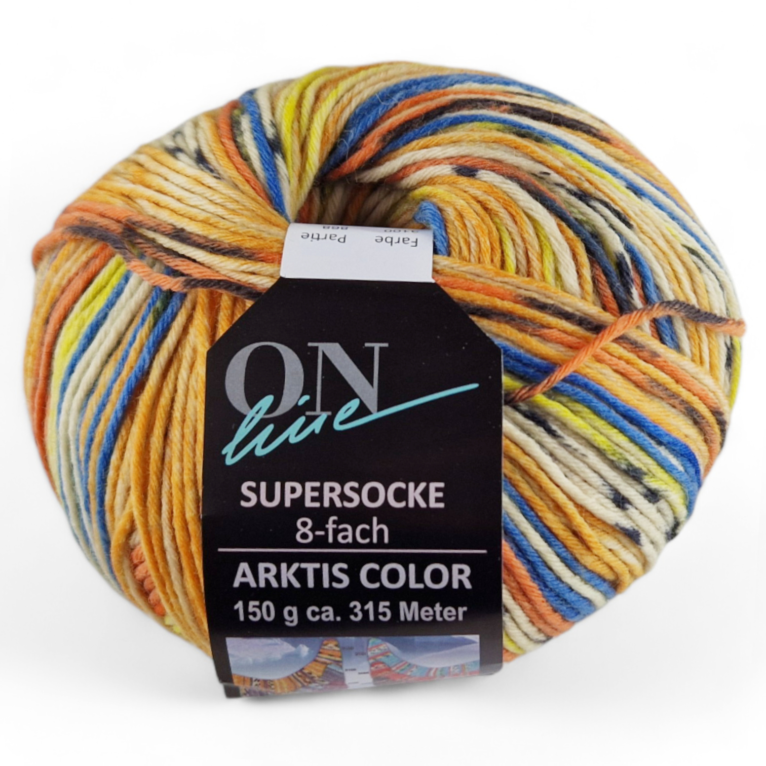Supersocke 8-fach Merino Arktis Color von ONline