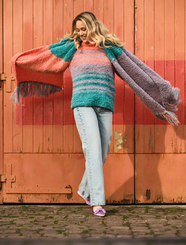 Schal Colorblocking  | Wollpaket mit Royal  | Stricken | Pro Lana Schal Colorblocking  | Wollpaket mit Royal  | Stricken | Pro Lana