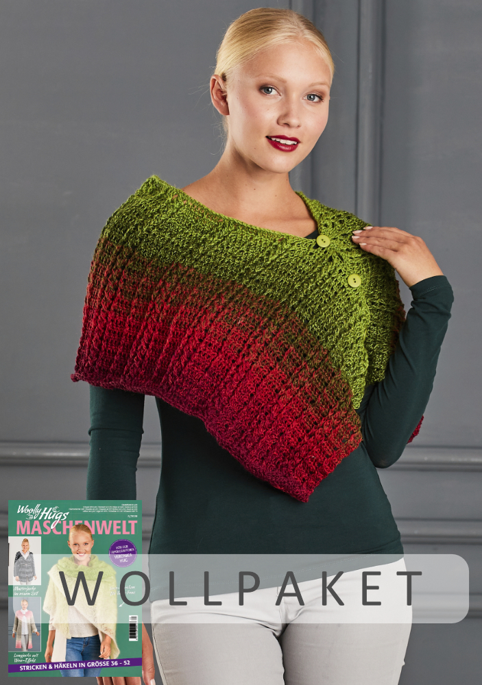 Kurzponcho Island | Anleitungsheft | Wolle Bobbel Merino Mix  | Häkeln | Veronika Hug, Woolly Hugs