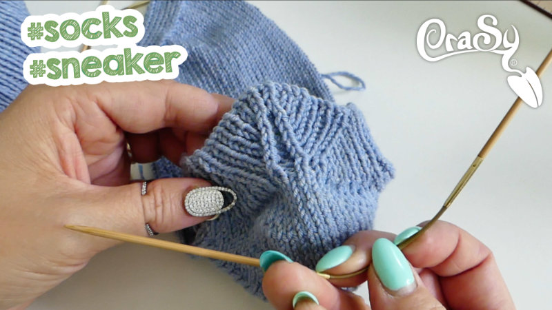 Sneakersocken Top Down Stricken | Anleitung | Wolle Merino Silk Socks Stretch, 4-fach  | Stricken | Sylvie Rasch