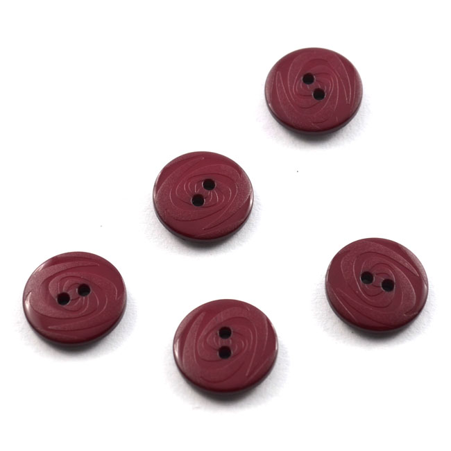 Modeknopf abwechselnd matt / glänzend 14 mm bordeaux von Dill