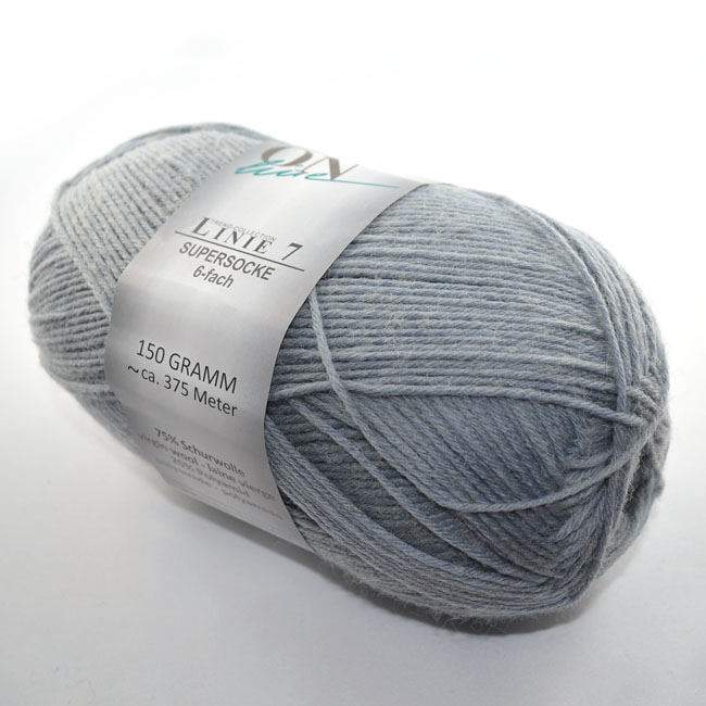 Supersocke 6-fach Linie 7 Uni von ONline 0019 - hellgrau