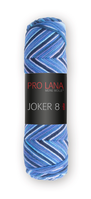 Joker 8 color Topflappengarn von Pro Lana 0533 - blau / lila