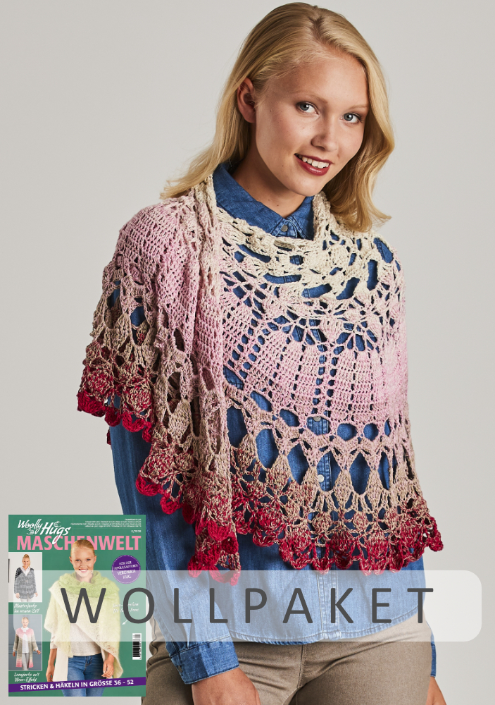 Tuch Pergamon | Anleitungsheft | Wolle BOBBEL cotton 800m  | Häkeln | Veronika Hug, Woolly Hugs