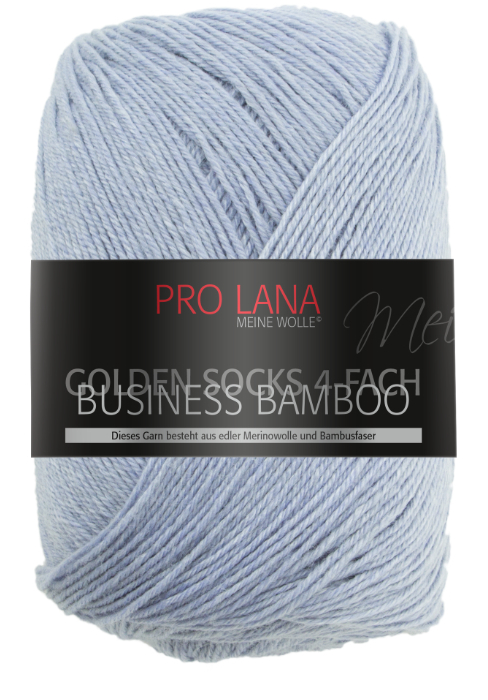 Golden Socks Business Bamboo - 4-fach Sockenwolle von Pro Lana 0501 - hellblau melange