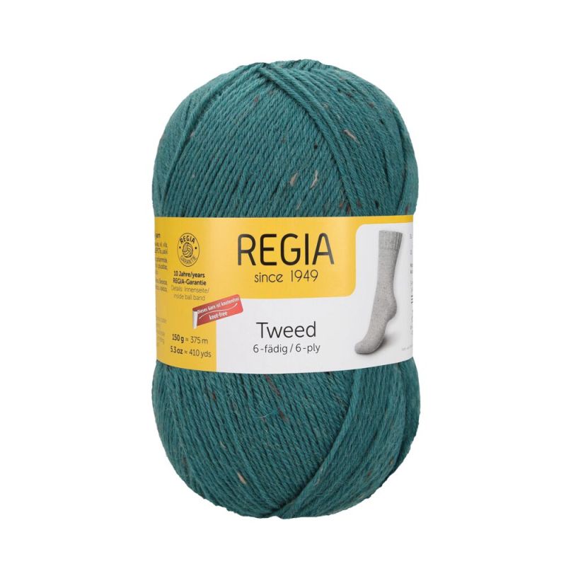 Sockenwolle Tweed 6-fach 150 g von Regia