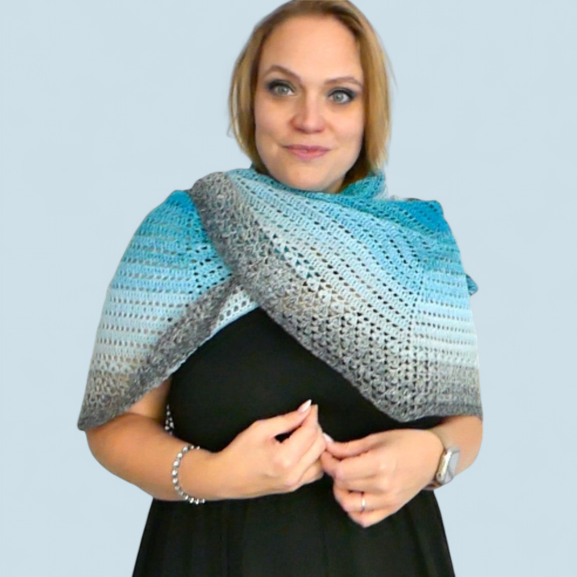 Fledermaustuch Tag am Meer | Einzelanleitung | Wolle Bobbel Cotton XXL  | Häkeln | Sylvie Rasch