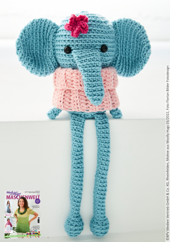 Hug-Mee Elephant | Wollpaket mit Charity | Häkeln