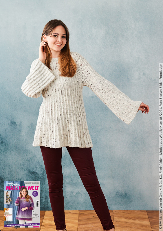 Pullover Silver-Bird | Anleitungsheft | Wolle Cashmere+  | Stricken | Woolly Hugs