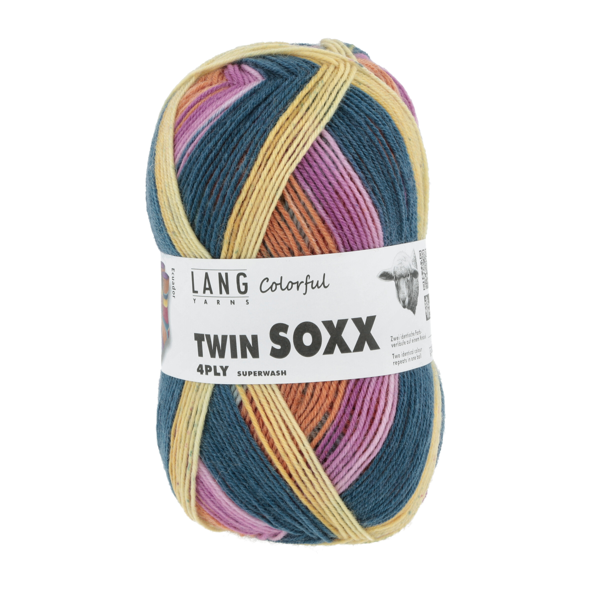 Twin Soxx 4-fach von Lang Yarns Colorful - 0319 - Ecuador