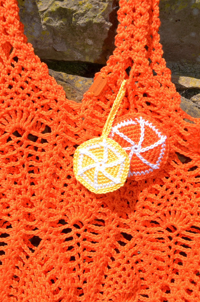 Häkelnetz Früchtchen | Einzelanleitung | Wolle Basic Cotton 0027 - manderine | Häkeln | Annemarie