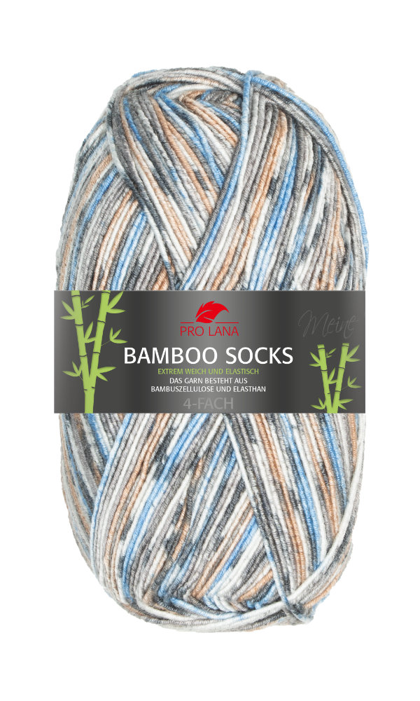 Bamboo Socks von Pro Lana 0967 - beige / jeans color