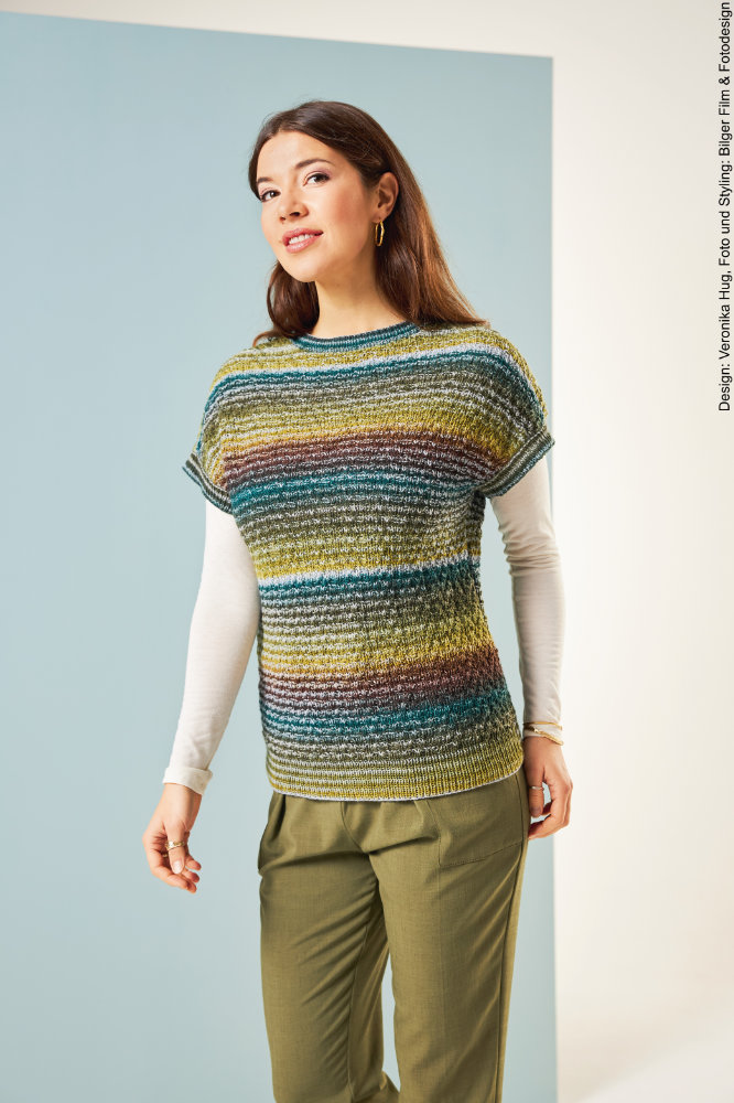 Kurzarmpulli Dschungel | Anleitungsheft | Wolle Paint Socks  | Stricken | Veronika Hug, Woolly Hugs, Christophorus Verlag