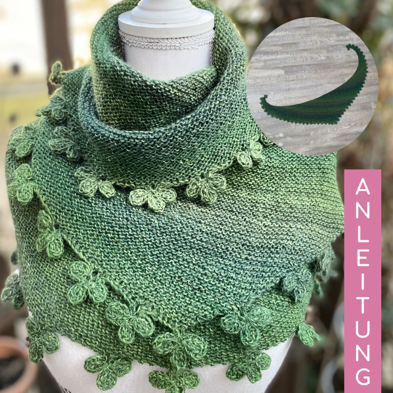 Tuch St Patrick | Einzelanleitung | Wolle Bazar Linie 460  | Stricken | Sylvie Rasch