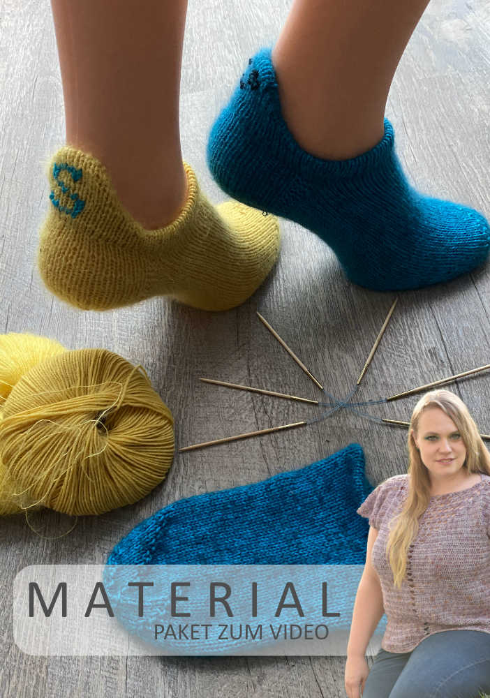 Kuschelsneaker mit Sportsteg | Anleitungsvideo | Wolle Street Linie 12  | Stricken | Sylvie Rasch