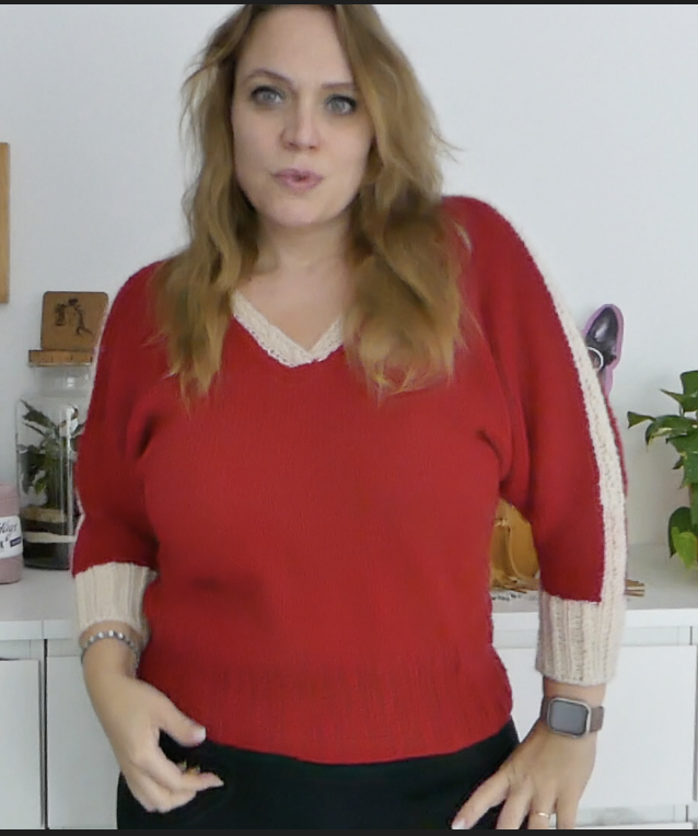 Fledermaus Pullover Teufelchen | Einzelanleitung | Wolle Cora Linie 20  | Stricken | Sylvie Rasch